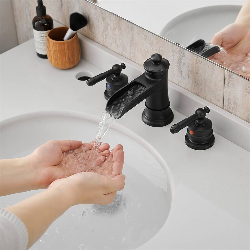 Bathroom Faucets for Sink 3 Hole ORB 8 inch Widespread Sink Faucet