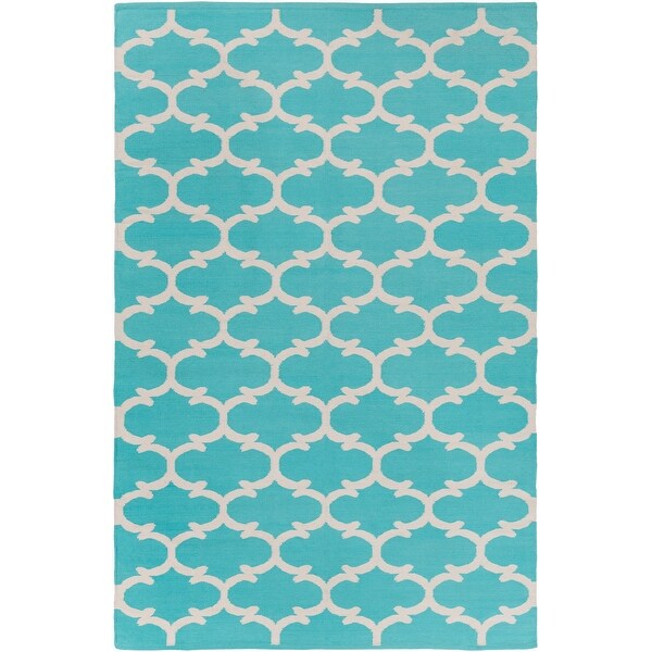Flatweave Colne Moroccan Trellis Cotton Area Rug. Opens flyout.