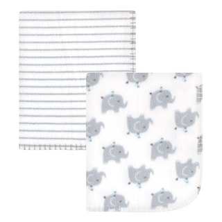 Hudson Baby Infant Fleece Blankets, Elephants, One Size - Elephants - One Size