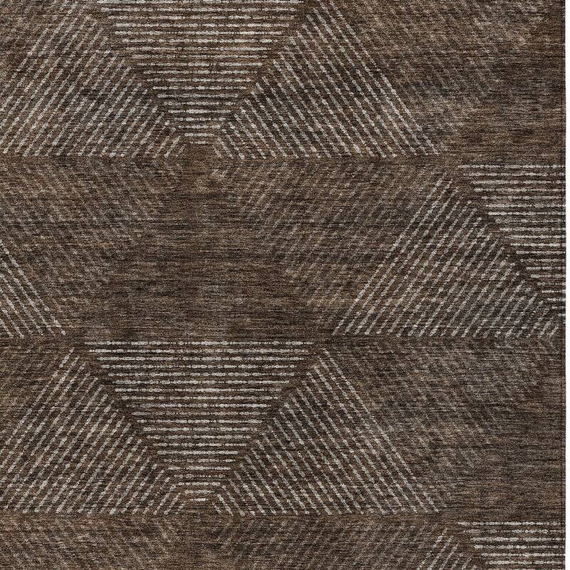HomeRoots Geometric Transitional Rectangle Outdoor Rug