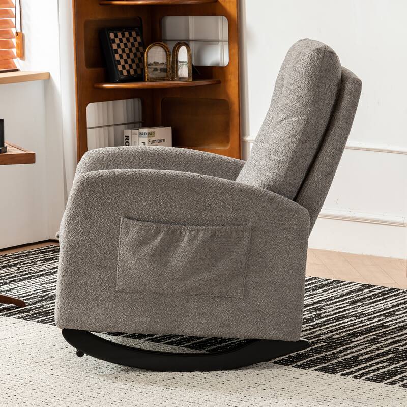 Accent Rocking Chair with Footrest and High Back