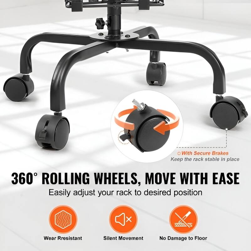 Rotating Greeting Card Display Rack with 32 Pockets & Wheels - 17.72 x 17.72 x 75.98 in