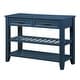 preview thumbnail 9 of 10, Console Table with 2 Drawers and 2 Tiers Shelves, Entryway Sofa Table Long Narrow Wood Console Table for Living Room Hallway