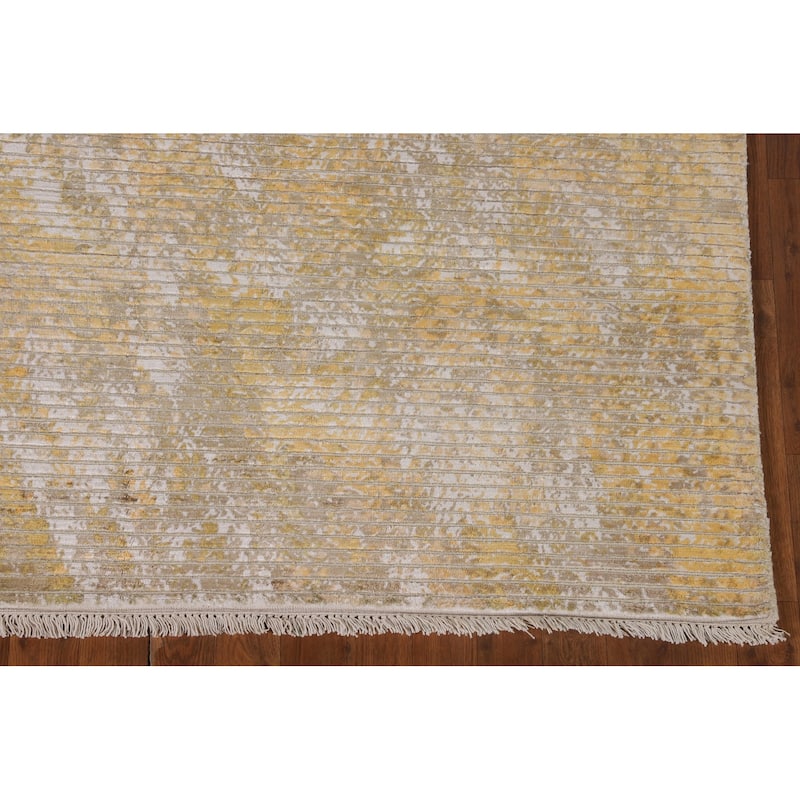 All-Over Abstract Oriental Area Rug Hand-Knotted Wool Carpet - 5'7" x 7'8"