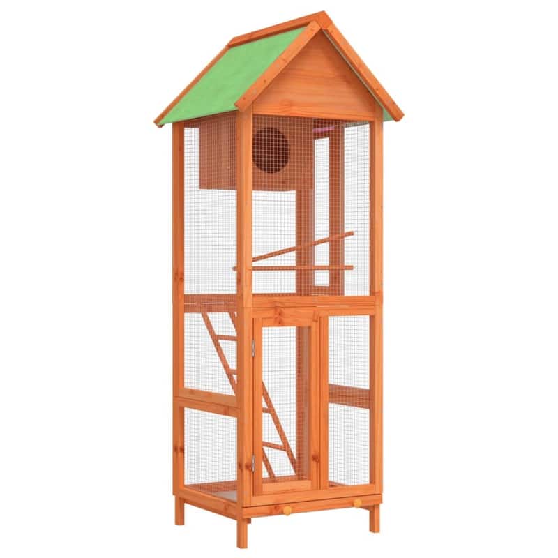 vidaXL Bird House Brown 23.6"x23"x63" Solid Wood Pine - 23.6" x 23" x 63"
