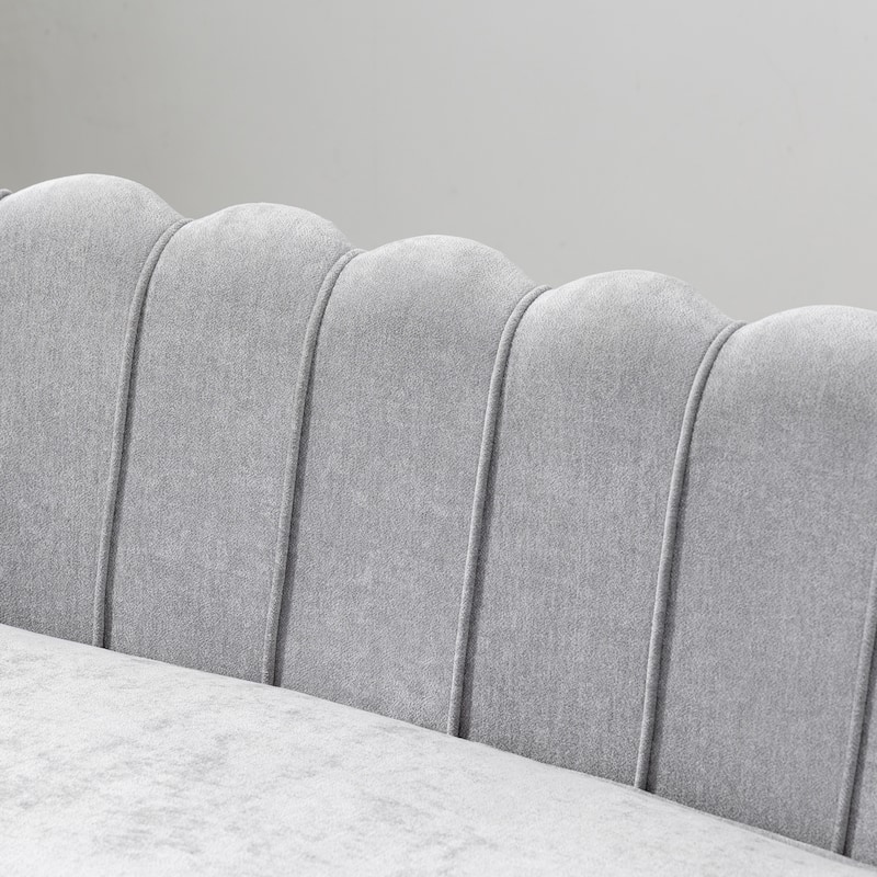 59"W Mid-century Modern Tufted Loveseat Upholstered Sofa