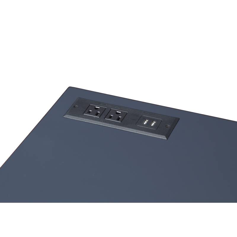 Bird Modern 42-inch Metal Computer Desk with USBs by Furniture of America