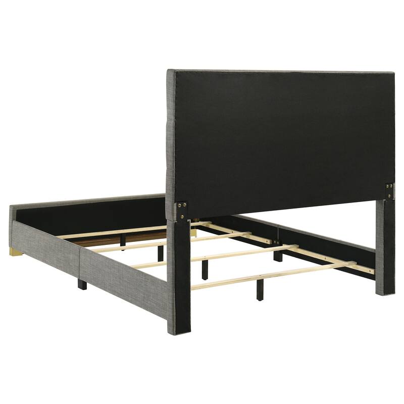 Ines Bedroom Set Grey and White High Gloss