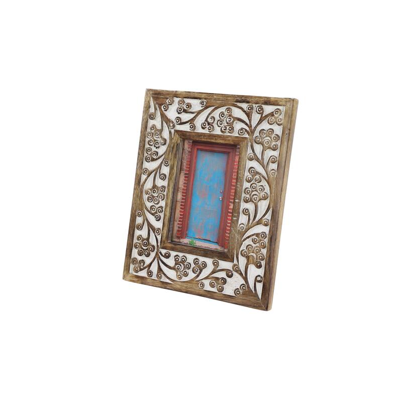 Mango Wood Handmade Photo Frame - Brown - Roche River Decor - Brown - 8"W, 10"H (4X6)