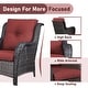 preview thumbnail 13 of 89, Outdoor Wicker High Back Club Chair with Cushions (Set of 2)