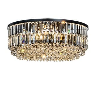 Modern Glam Tier Crystal Flush Mount Ceiling Light