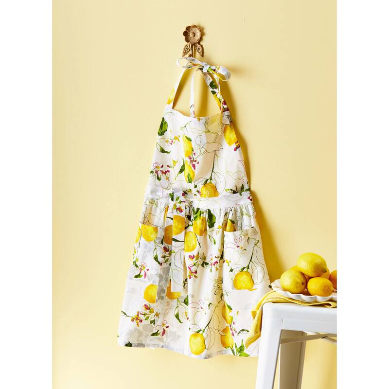 Lemoncello Cooking Baking Apron Cotton Machine Wash, One Size Fits Most