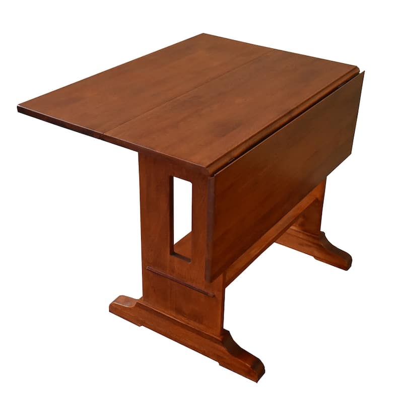 Mission Solid Oak Drop Leaf Dining Table - Michael's Cherry (MC1) - Cherry - 39
