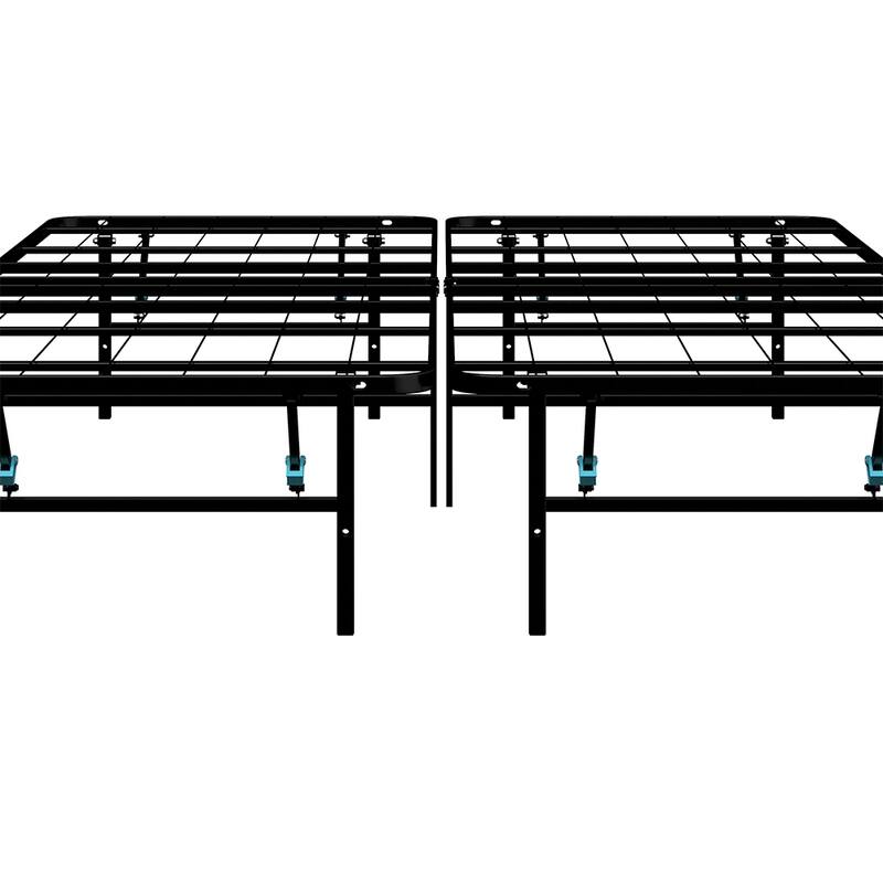 Black No Tool Assembly Foldable Bed Frame