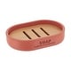 preview thumbnail 22 of 59, Chic Polyresin Soap Dish with Draining Bamboo Insert - 5 L x 3.4 W x 1 H