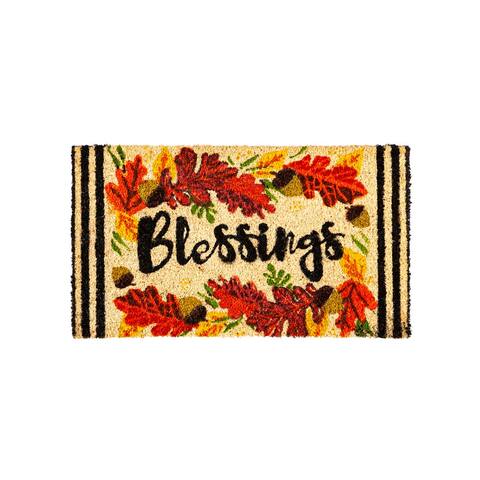 Autumn Blessings Coir Mat - Multi-Color