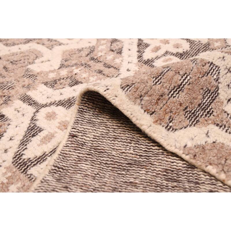 ECARPETGALLERY Hand-knotted Tangier Tan Wool Rug - 8'4 x 10'2