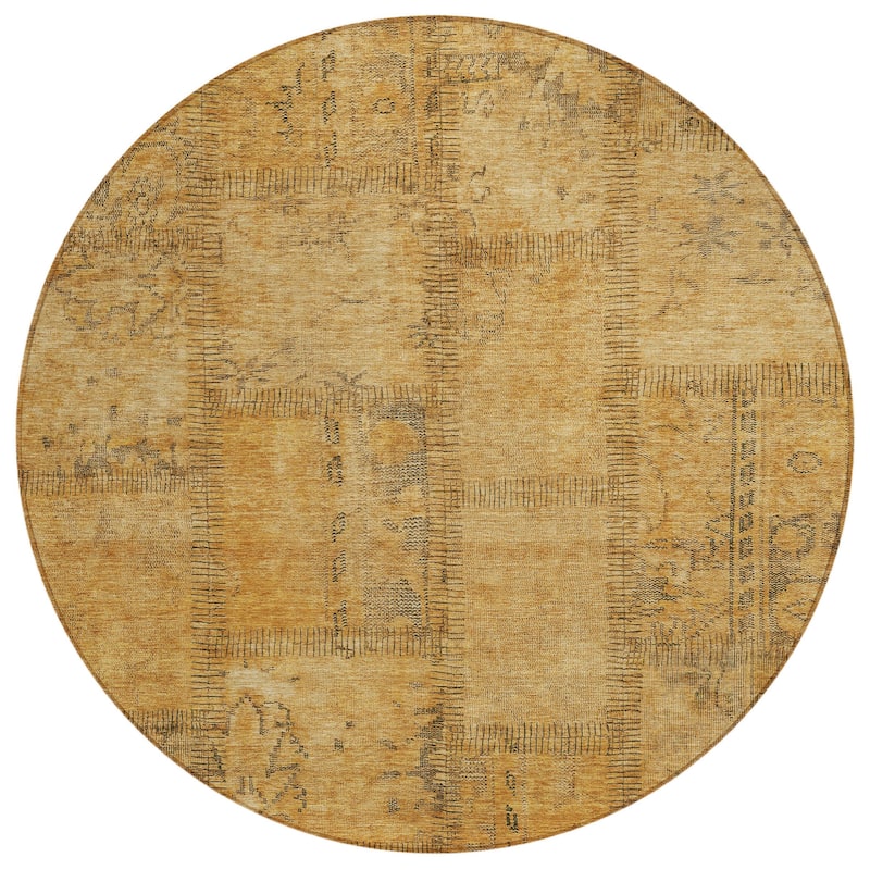 HomeRoots Patchwork Transitional Rectangle Outdoor Rug