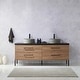 preview thumbnail 18 of 79, Trento Bath Vanity with Sintered Stone Top with Concrete Sink (R)