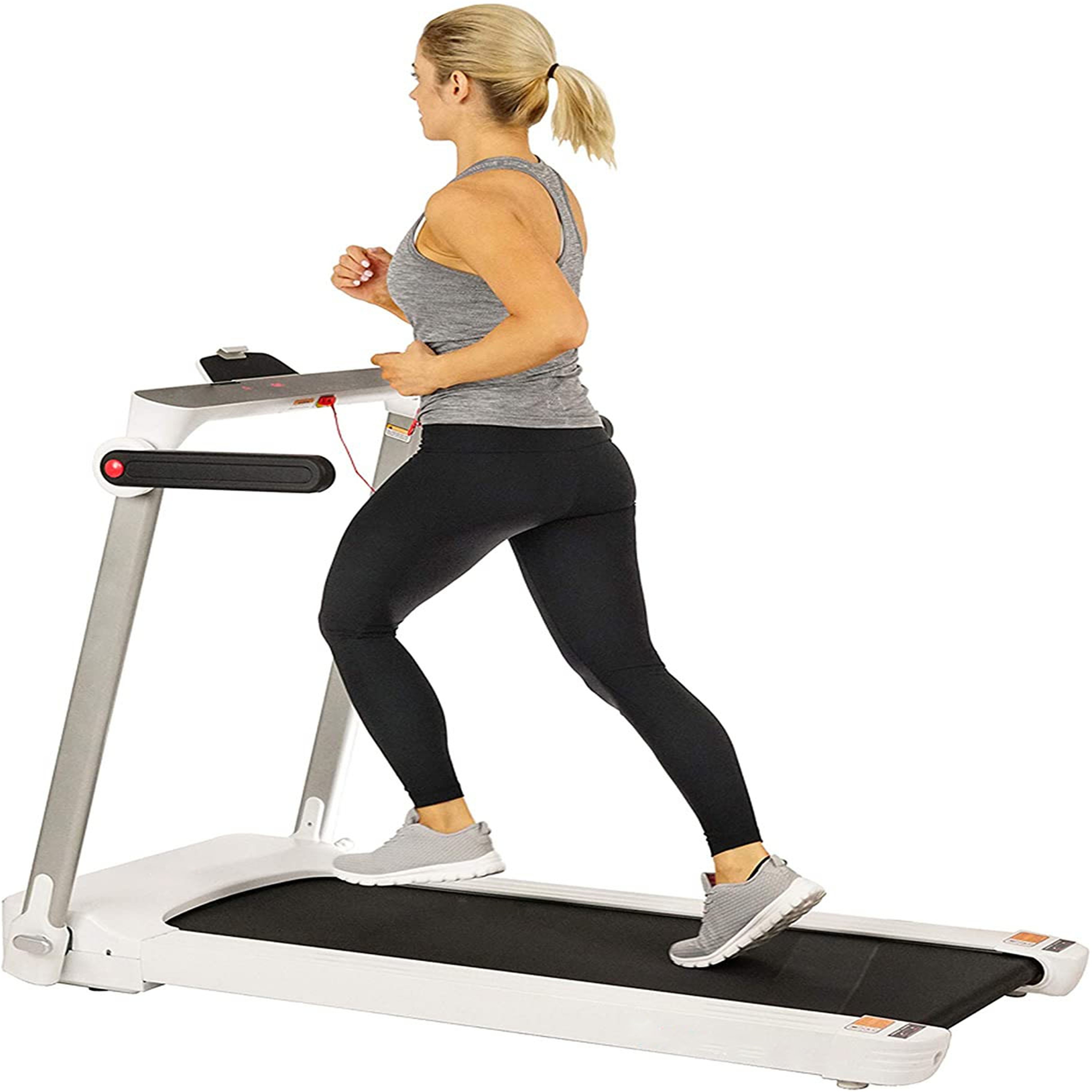 Slim Folding Treadmill with LED Digital Monitors Tablet Holder