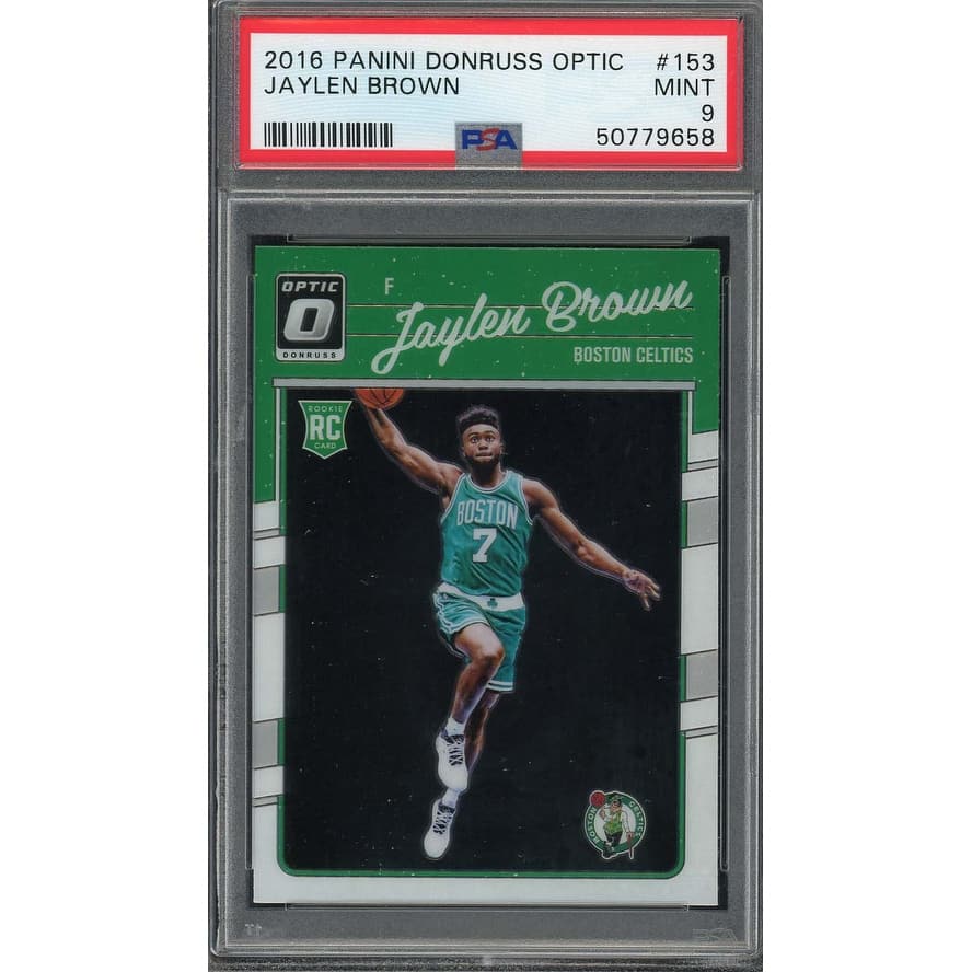 Jaylen Brown 2016 Panini Donruss Optic Basketball Rookie Card #153 Graded PSA 9 - 8'6" x 11'6"