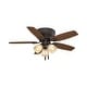 preview thumbnail 7 of 10, Casablanca 44" Durant Low Profile Ceiling Fan with LED Light Kit and Pull Chain Maiden Bronze
