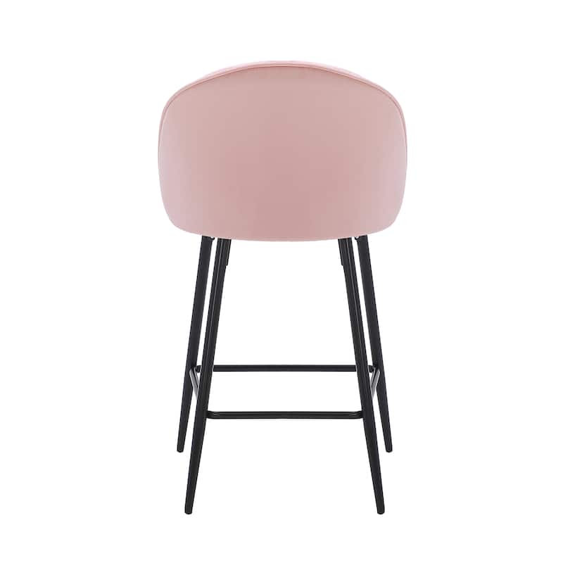 Porthos Home Freya Velvet and Metal Counter Stools (Set of 2)