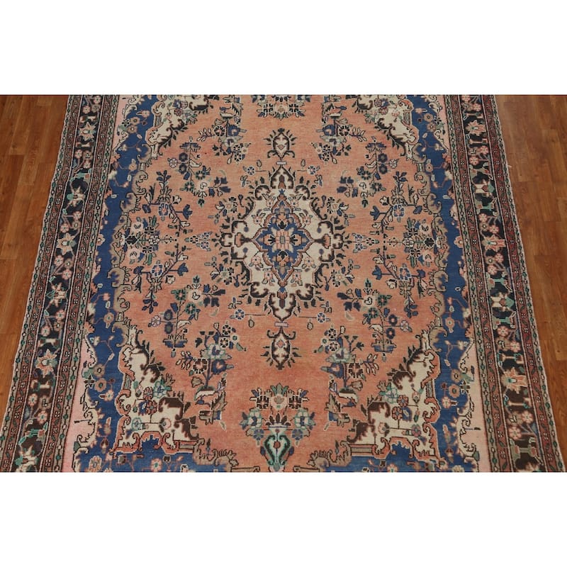 Vintage Traditional Hamedan Persian Area Rug Hand-knotted Wool - 7'10 ...
