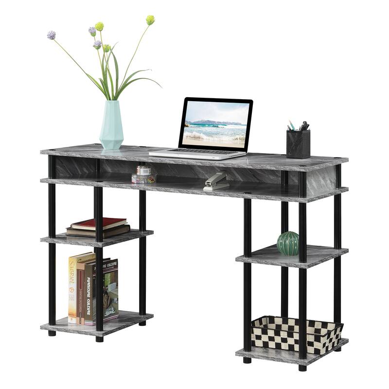 Convenience Concepts Designs2Go No Tools Student Desk with Shelves