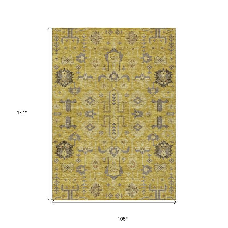 HomeRoots Oriental Traditional Rectangle Outdoor Rug