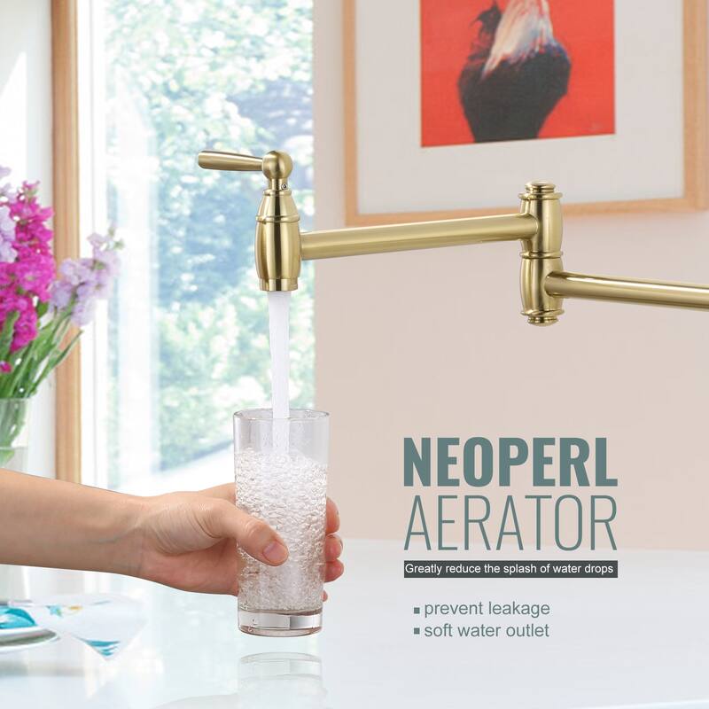 WOWOW Desk Mounted Pot Filler Kitchen Folding Faucet