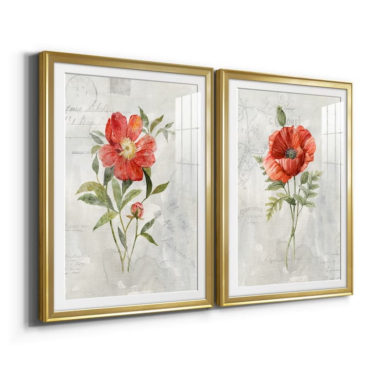 Linen Peony Premium Framed Print - Ready to Hang