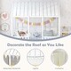preview thumbnail 6 of 10, Costway Twin Size House Bed with Trundle Fence Decor Wooden Windows