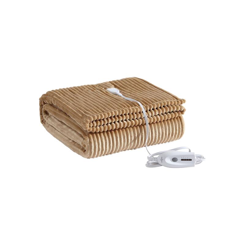 Eddie Bauer Solid Plush Heated Throw Blanket