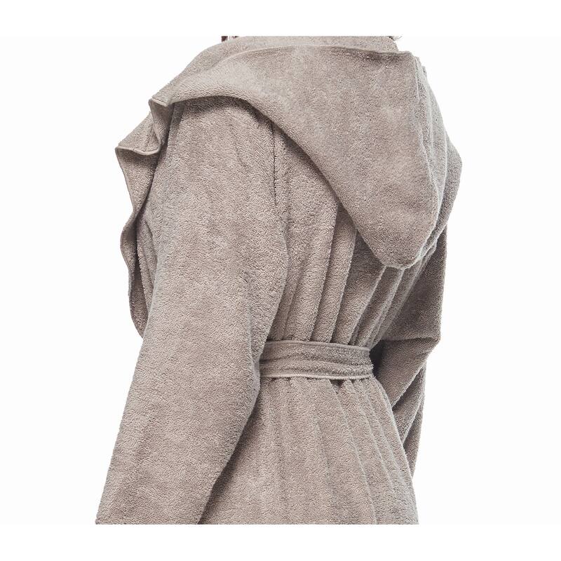Women's Angel Stlyle Robe Ankle Long Hooded Turkish Cotton Bathrobe