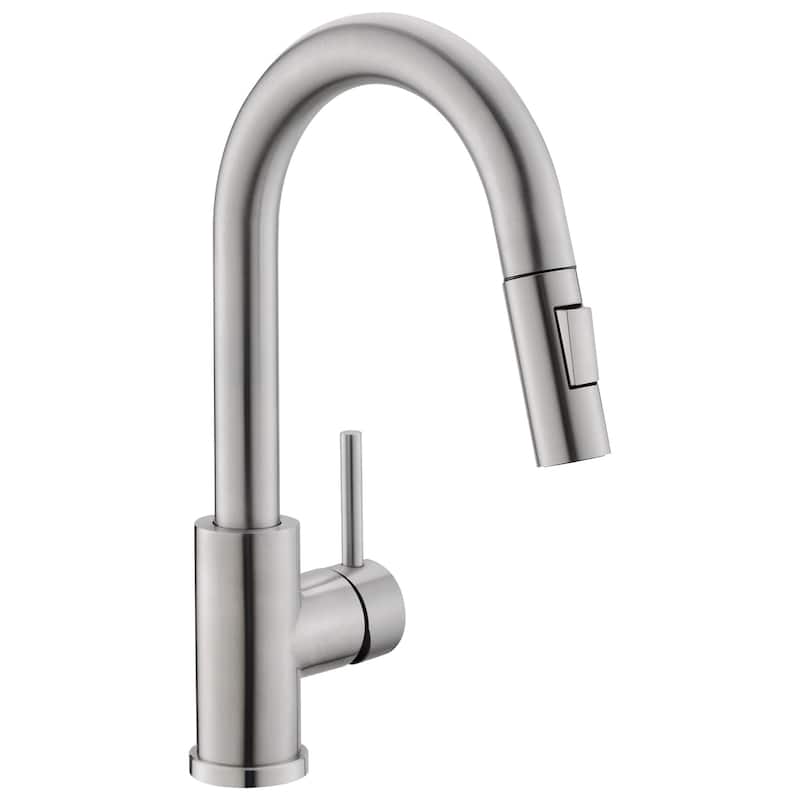 Topcraft Single Handle Stainless Steel Bar Faucet with Sprayer - Brushed Nickel