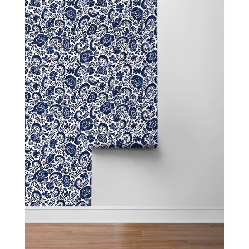 NextWall Tonal Paisley Peel and Stick Wallpaper