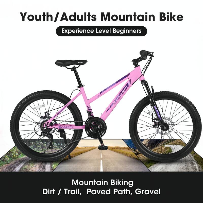 26 inch Mountain Bike, Shimano 21 Speeds with Dual Disc Brakes