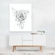 Rose Flower With Leaves Line Drawing Black White Art Print/Poster - Bed ...