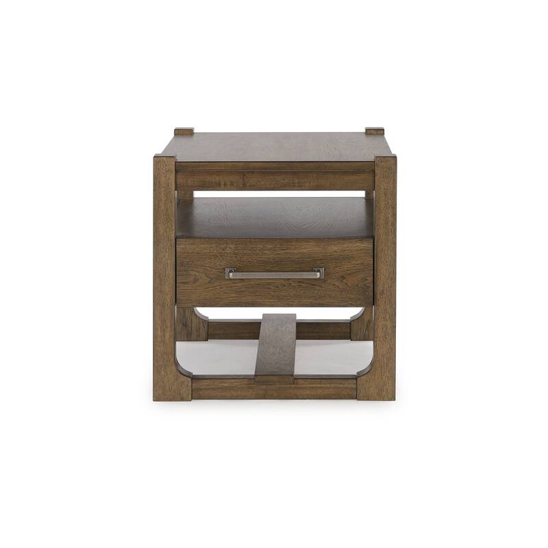 Signature Design by Ashley Cabalynn Light Brown End Table - 24"W x 24"D x 24"H