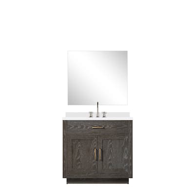 Abbey Bath Vanity with Quartz Top, Sink, Mirror and Faucet