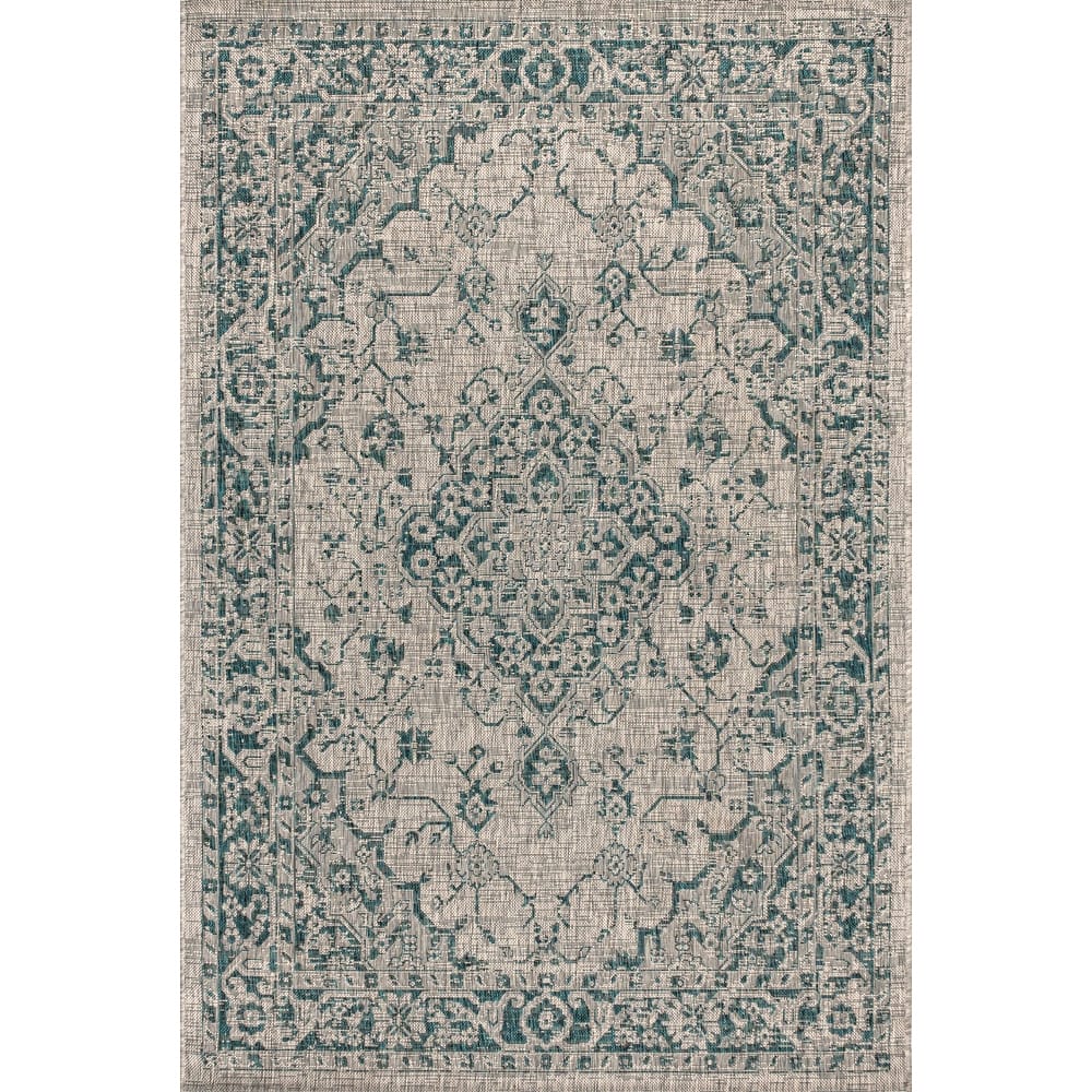 JONATHAN Y Palazzo Boho Medallion Textured Weave Indoor/Outdoor Area Rug