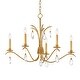 preview thumbnail 1 of 3, Maxim 12745 Eden 5 Light 32" Wide Crystal Candle Style Chandelier Charcoal Gold Leaf