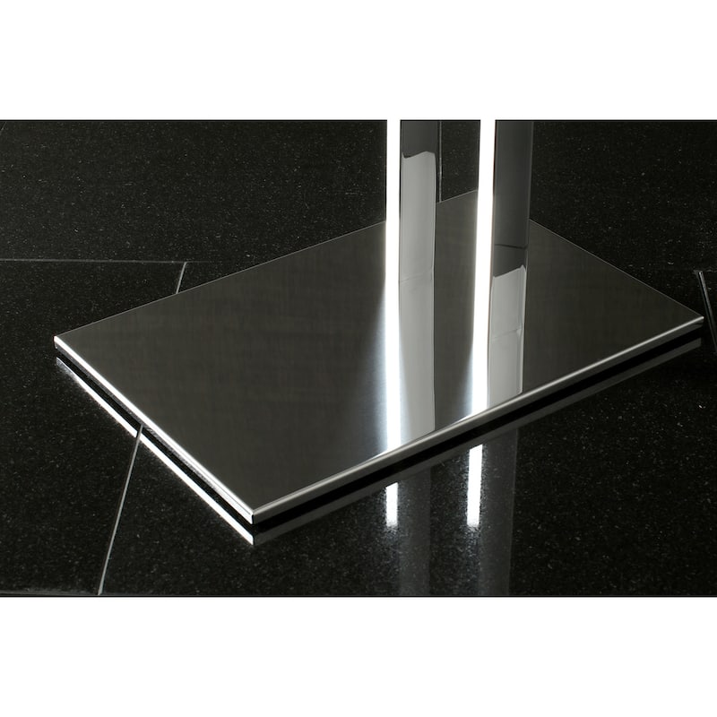Edenscape Double L Shape Pedestal Towel Holder in Matte Black