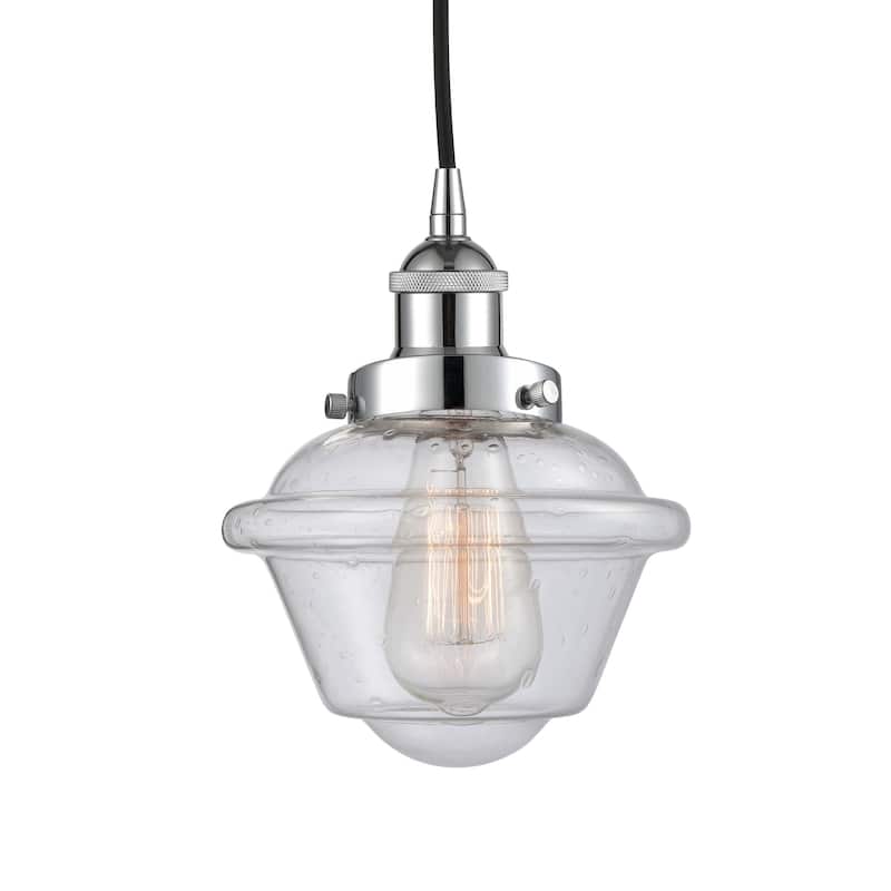Innovations Lighting 616-1PH-10-8 Oxford Pendant Oxford 8" Wide Mini - Polished Chrome / Seedy