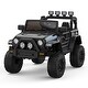preview thumbnail 1 of 5, Ride On Truck Car 12V Kids Electric Car with Parent Remote Black - Assembly Required - 5-7 Years
