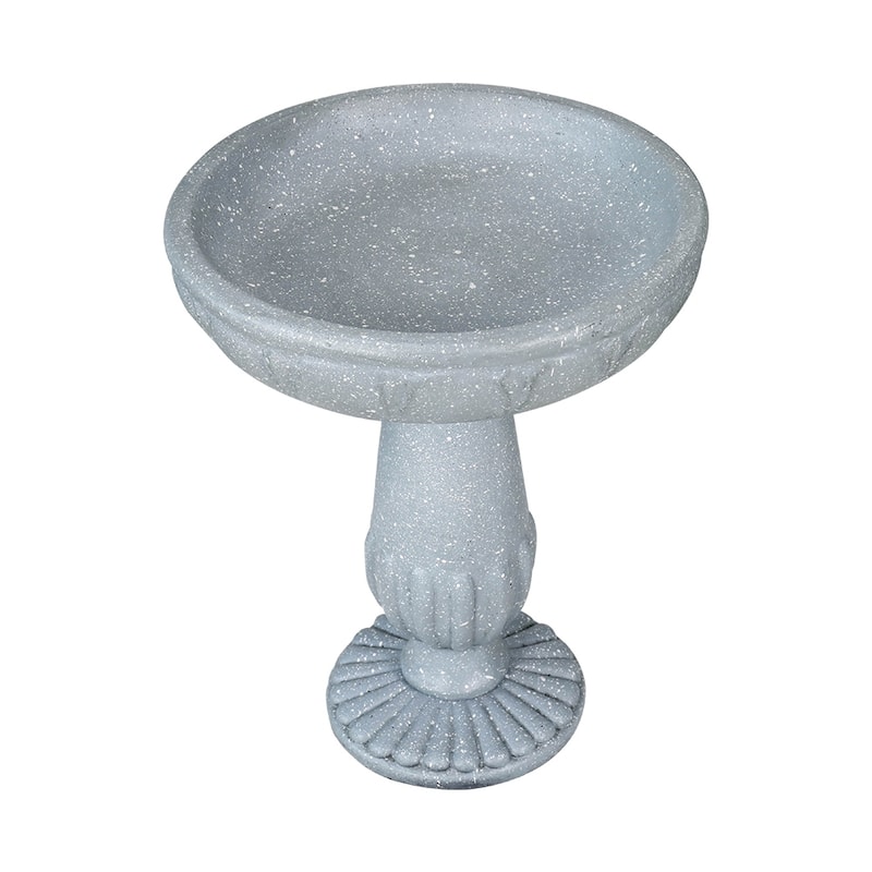 21.2In H Glass Fiber Reinforced Concrete Construction Garden Bird Bath