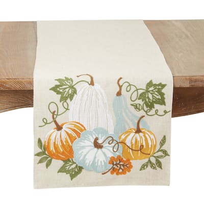Harvest Bounty Pumpkin Table Runner - 16"x70"