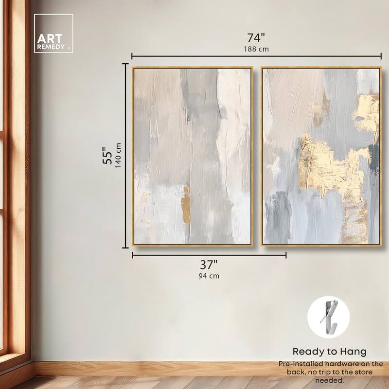Gilded Driftwood I Canvas Set of 2 by Art Remedy