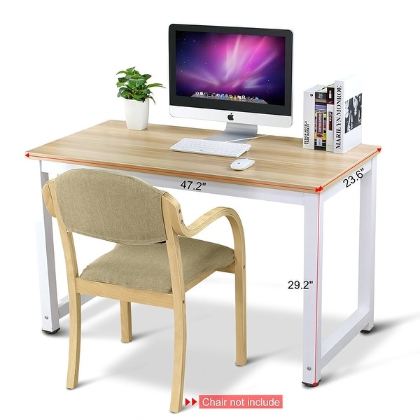 Furniture Student Desk Computer Pc Writing Table Workstation Metal Legs Modern 120cm Black Kisetsu System Co Jp